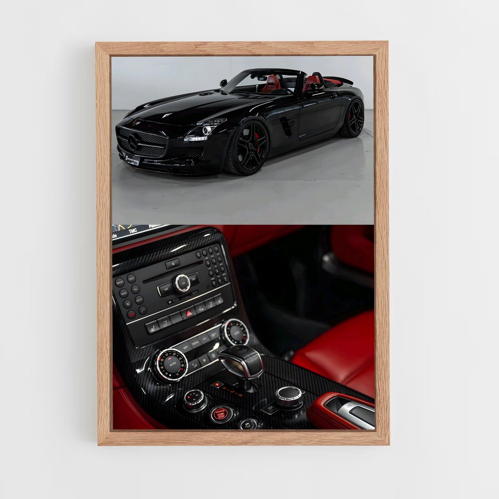 Poster Sls Roadster Rouge – affiche Mercedes (vue 4)